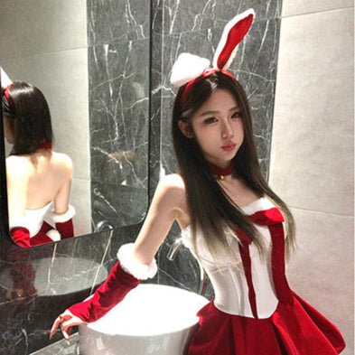 Golden Velvet rabbit Red costume KS123