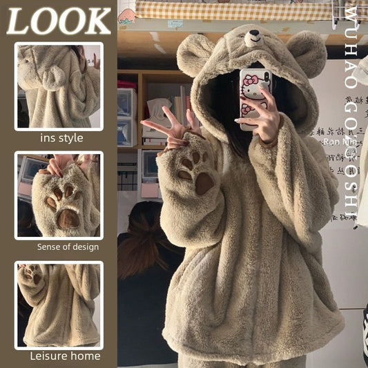 Bear thickened loungewear KS302